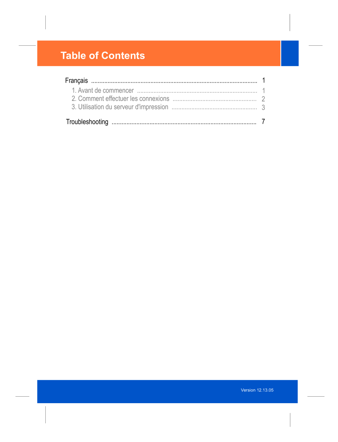 TRENDnet TEW-P21G manual Table of Contents, Français, Avant de commencer, Comment effectuer les connexions, Troubleshooting 
