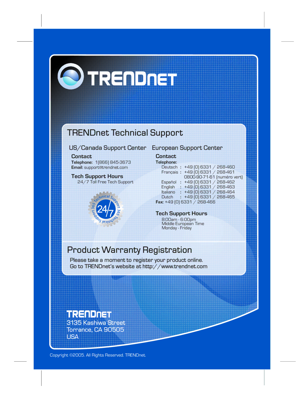 TRENDnet TEW-P21G manual Product Warranty Registration 