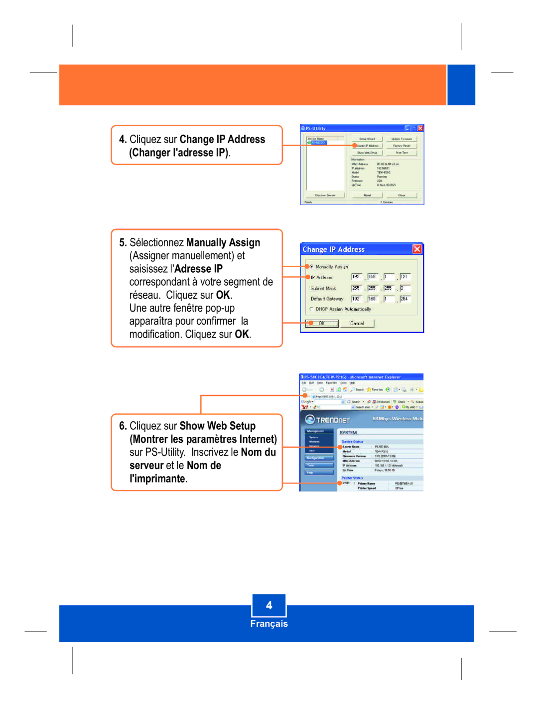 TRENDnet TEW-P21G manual Français 