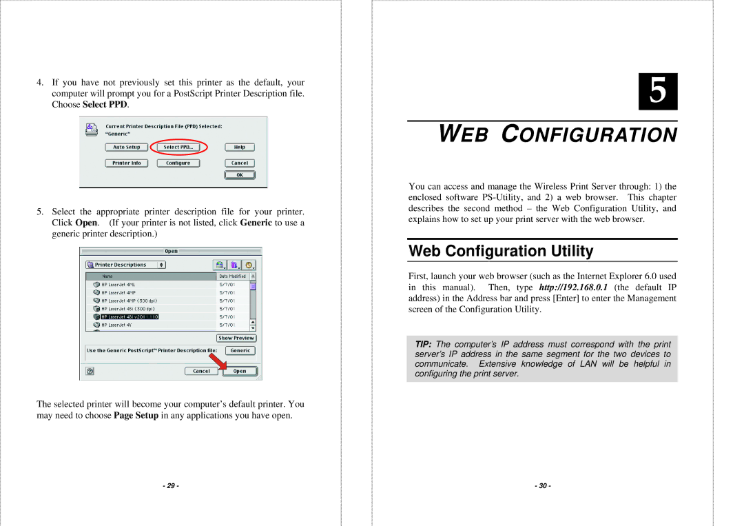 TRENDnet TEW P21G manual WEB Configuration, Web Configuration Utility 