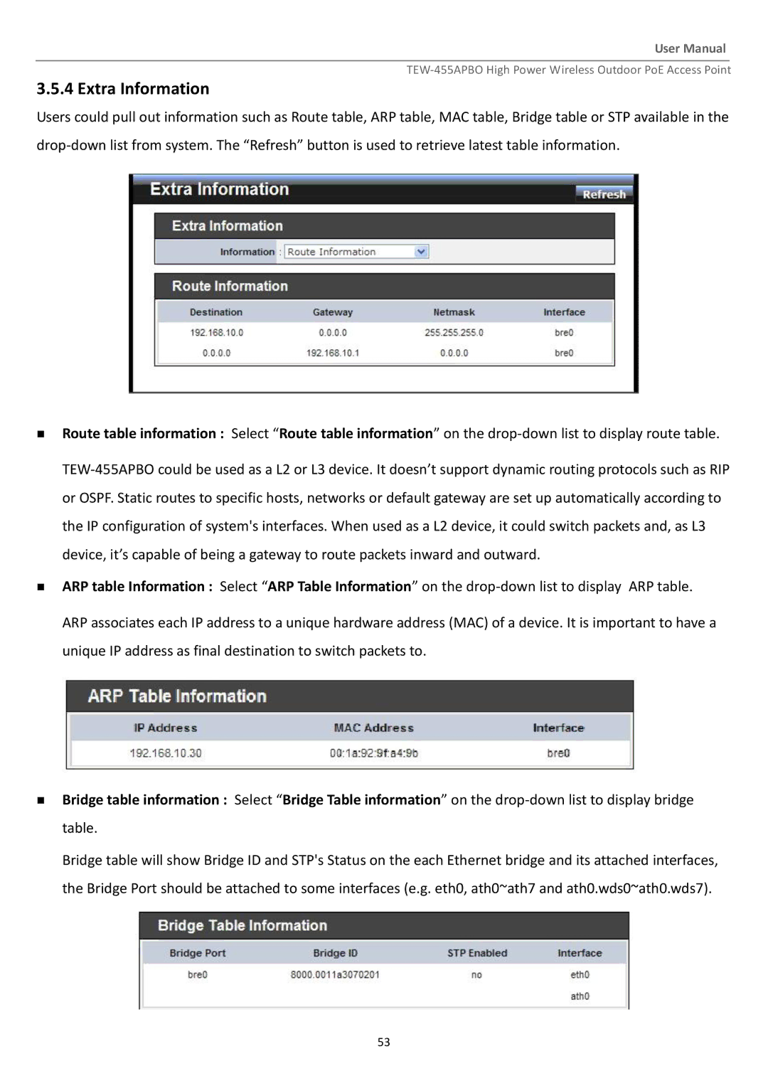 TRENDnet TEW455APBO manual Extra Information 