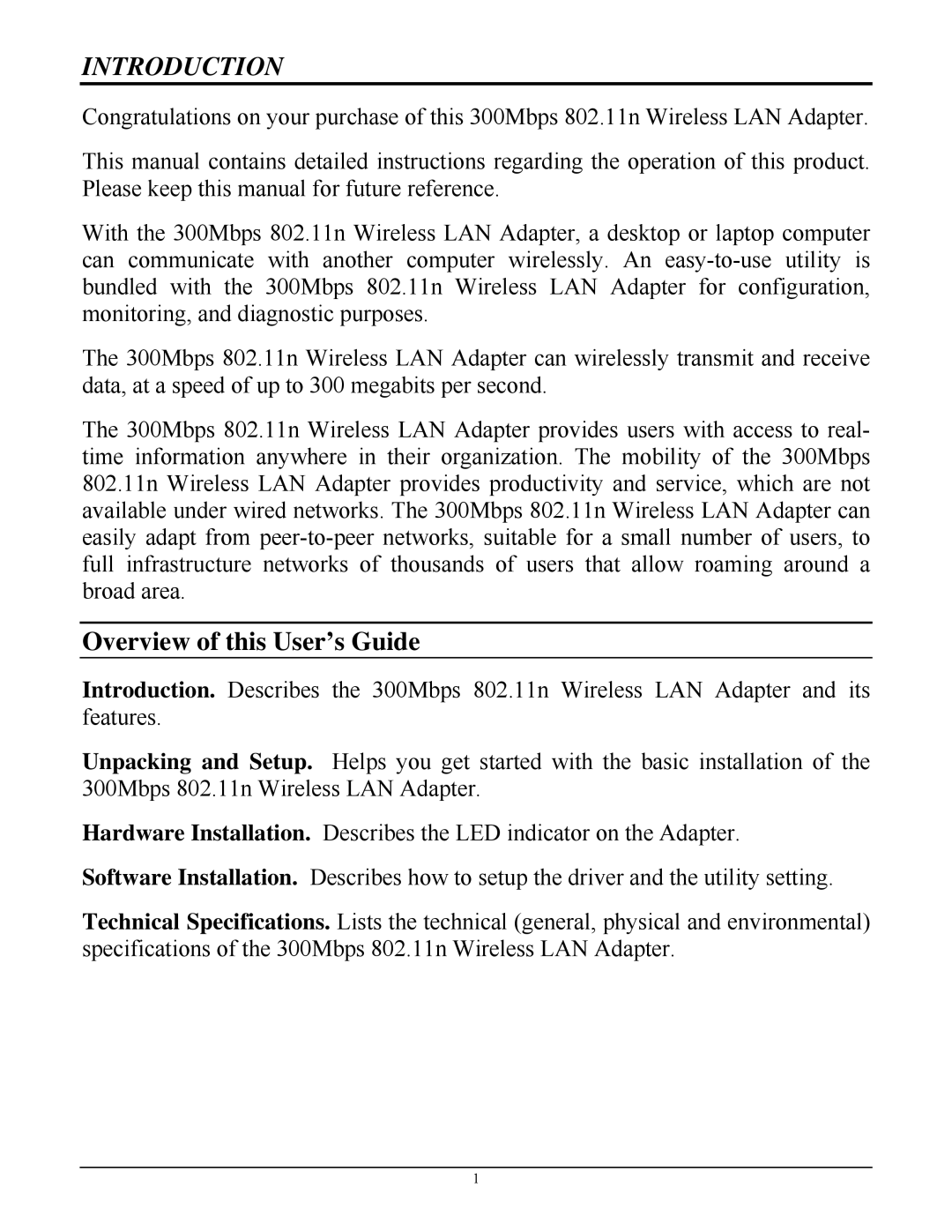 TRENDnet TEW623PI manual Introduction, Overview of this User’s Guide 