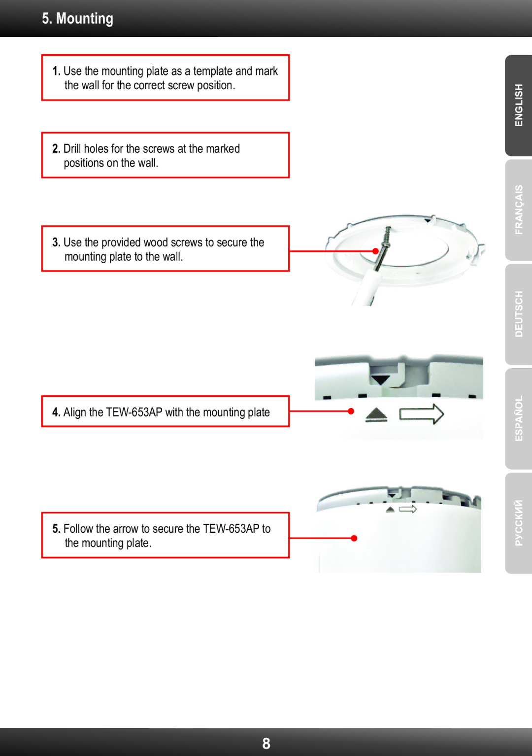 TRENDnet TEW653AP manual Mounting 