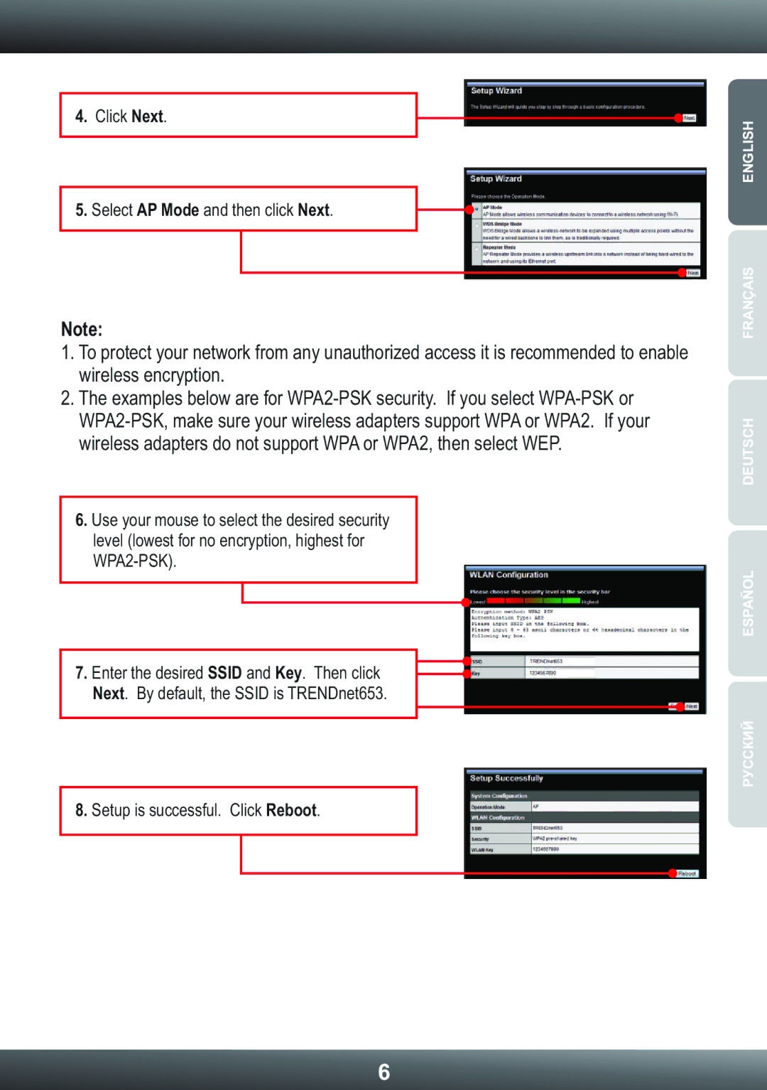 TRENDnet TEW653AP manual Click Next 