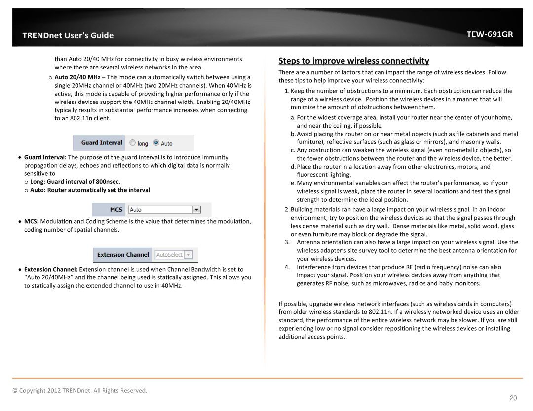 TRENDnet TEW691GR manual Steps to improve wireless connectivity 