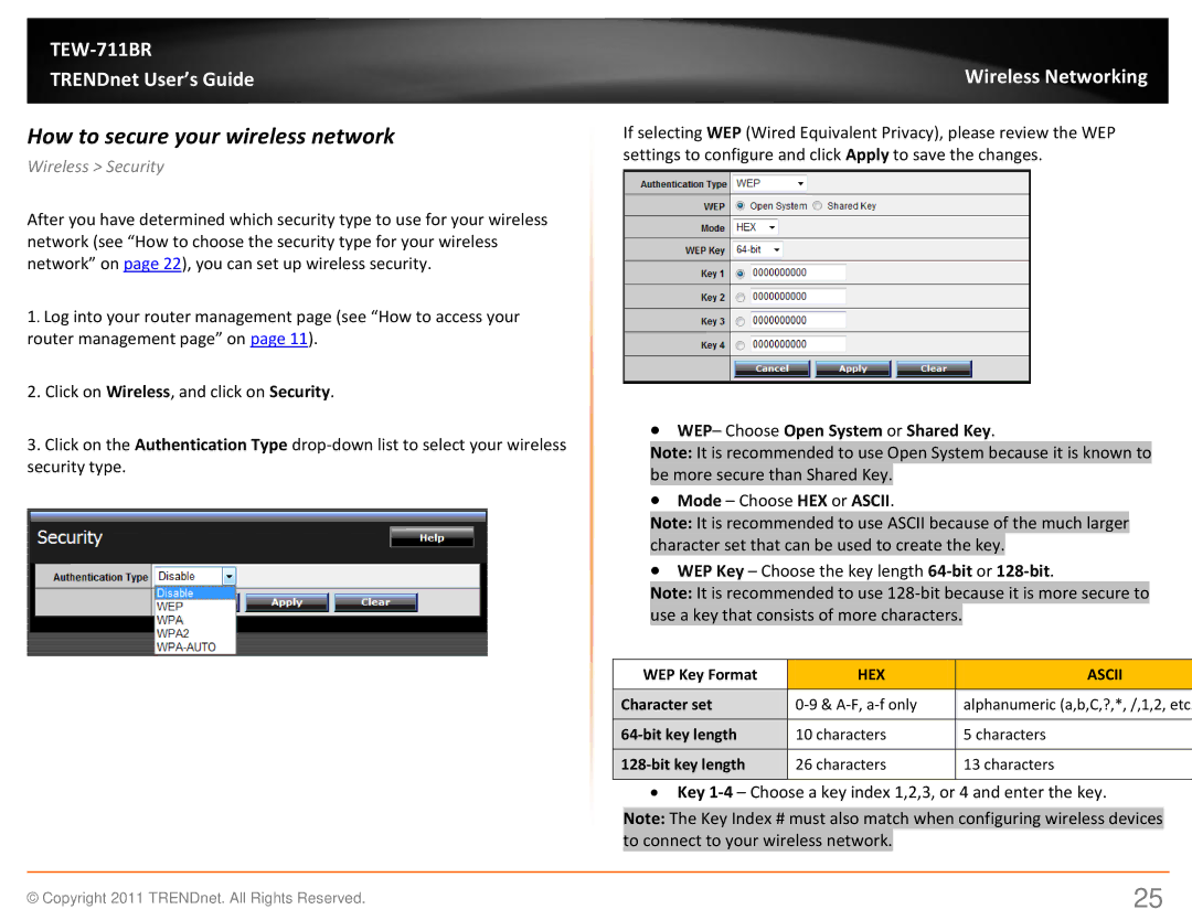 TRENDnet TEW711BR manual How to secure your wireless network, Wireless Security 