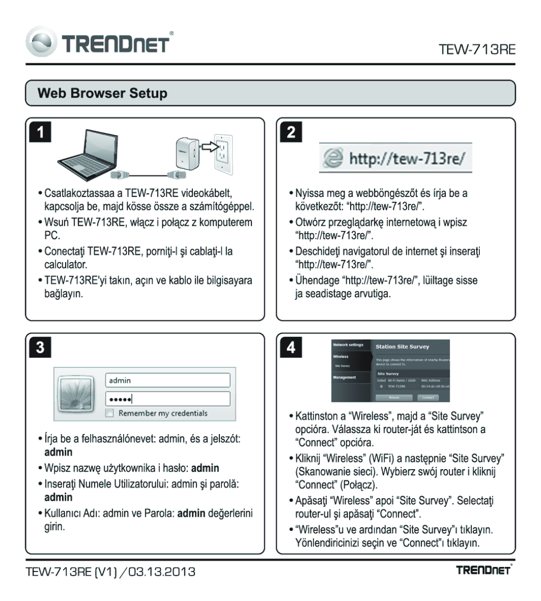 TRENDnet TEW713RE manual 