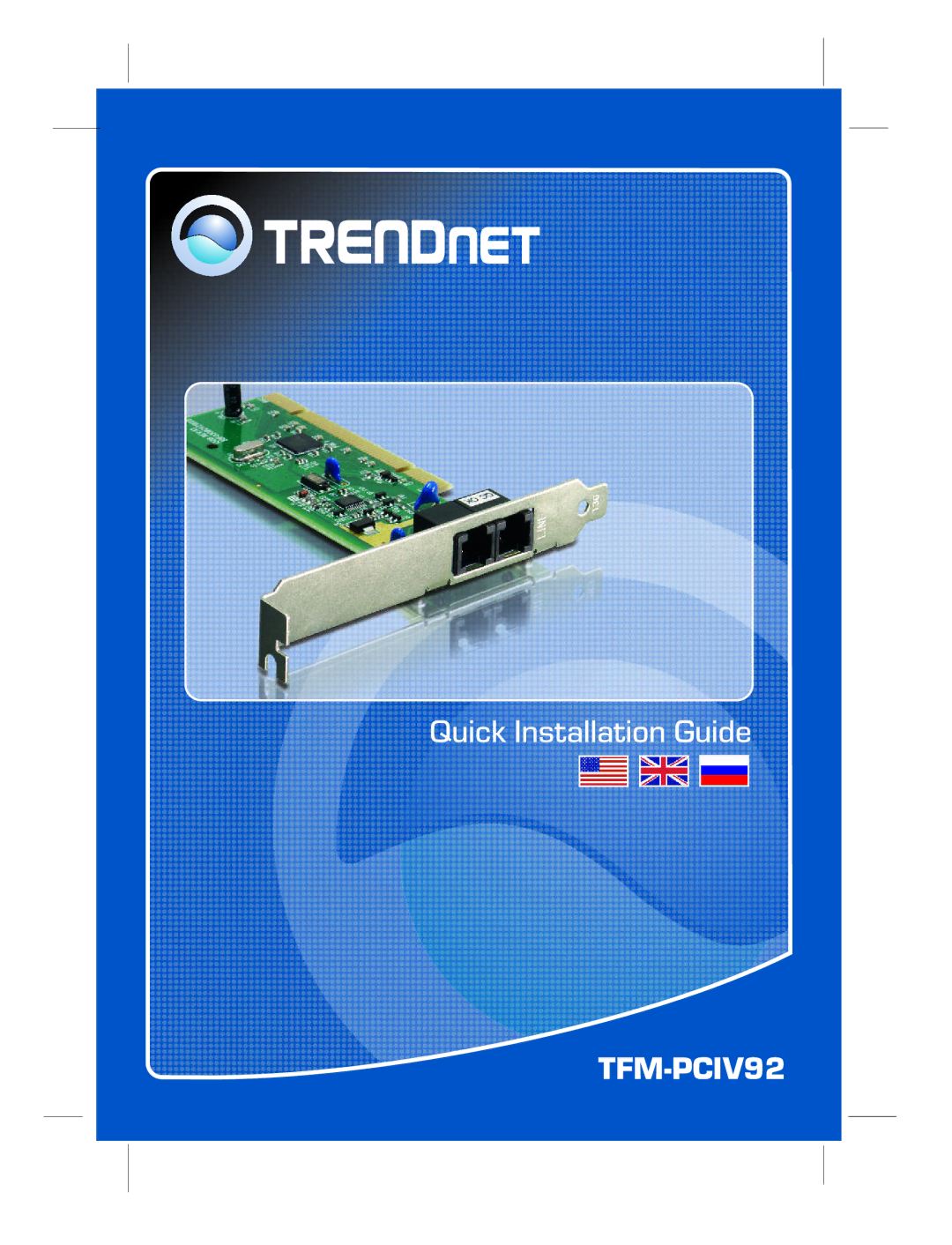 TRENDnet TFM-PCIV92 manual 