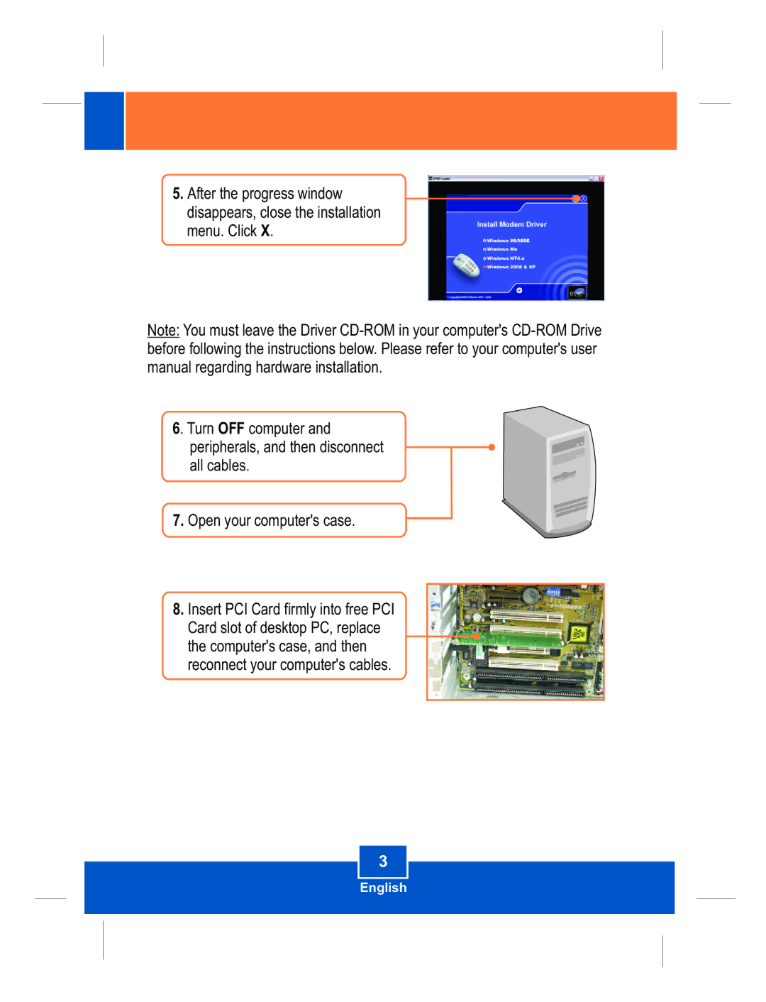 TRENDnet TFM-PCIV92 manual English 