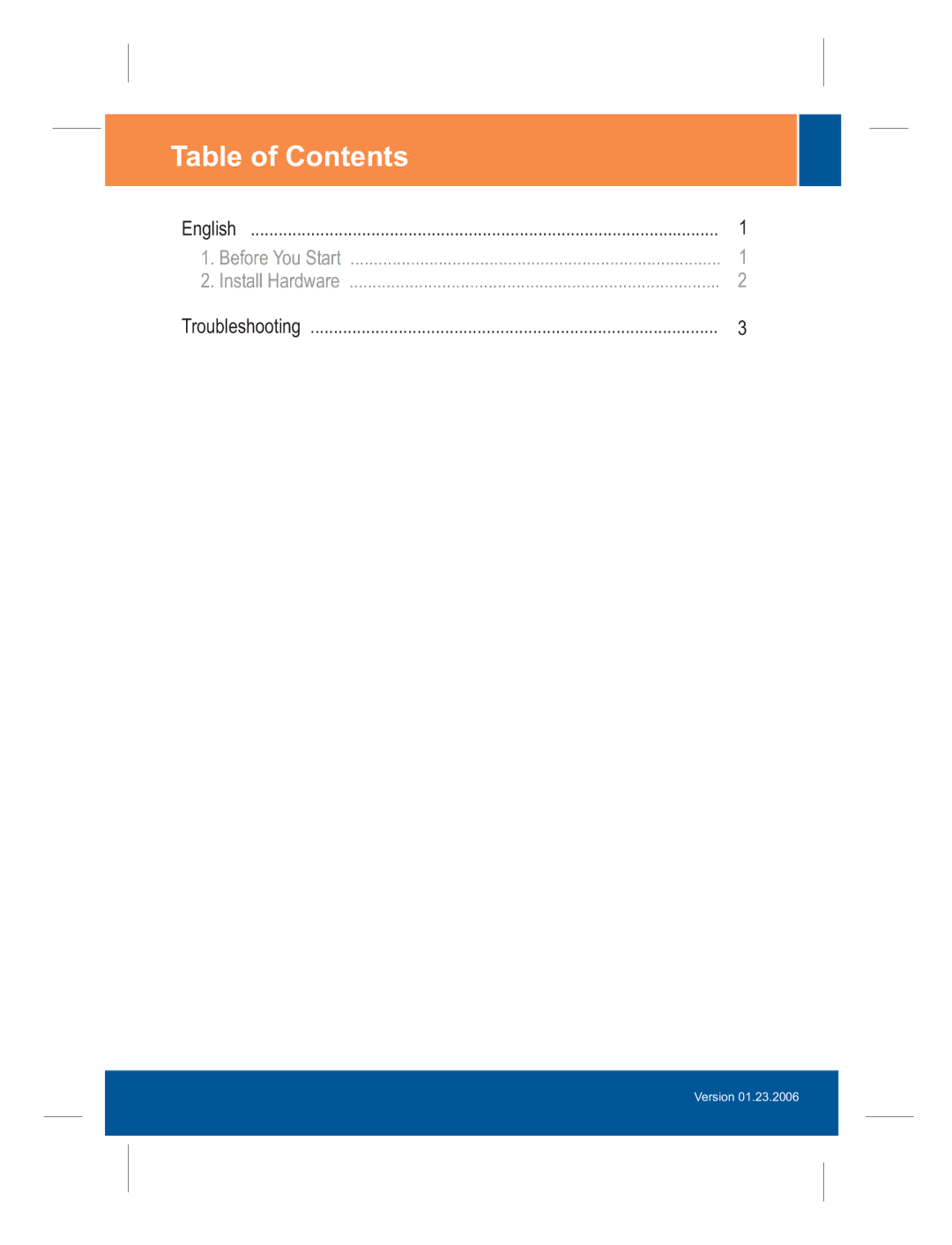 TRENDnet TFU-430 manual Table of Contents 