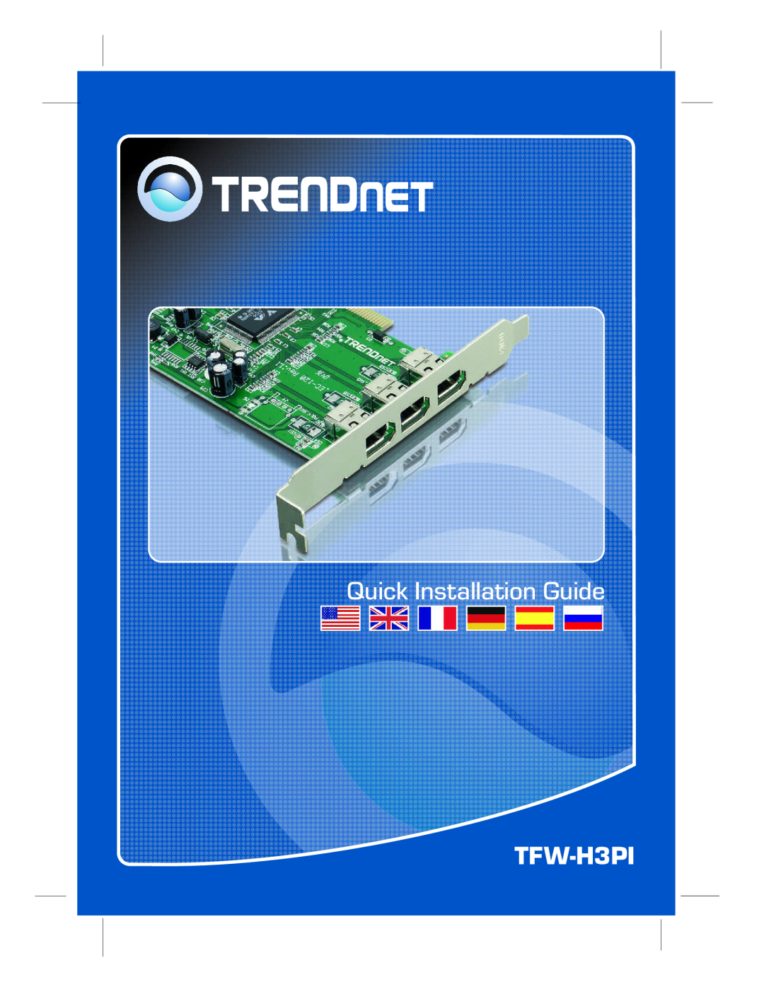 TRENDnet TFW-H3PI manual Quick Installation Guide 