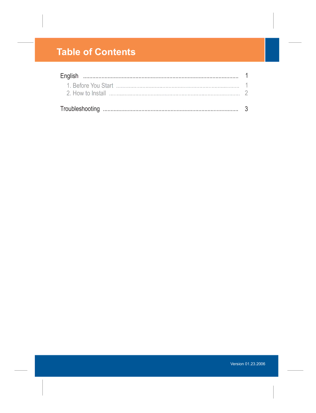 TRENDnet TFW-H3PI manual Table of Contents 