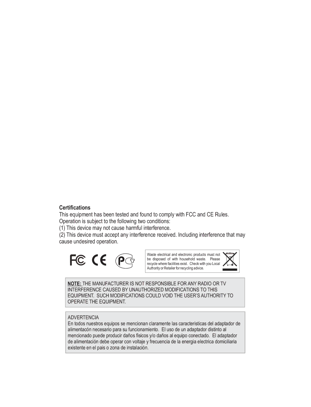 TRENDnet TK-204UK manual Certifications 