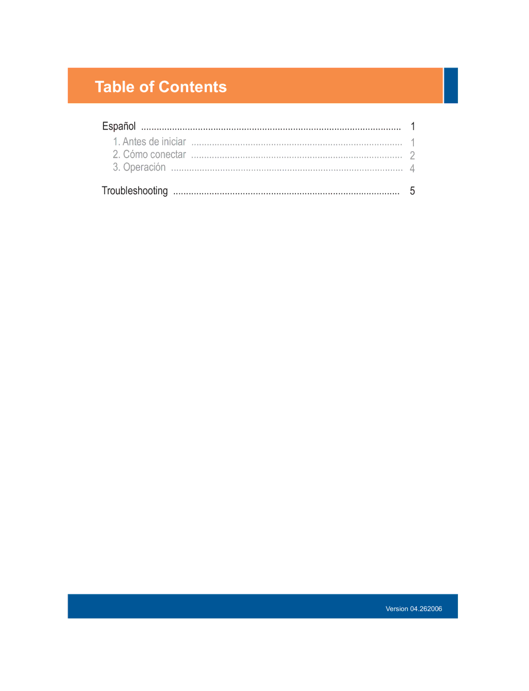 TRENDnet TK-207K manual Table of Contents 