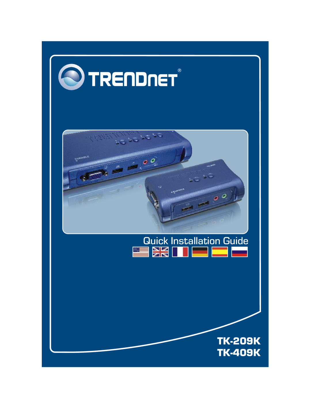 TRENDnet tk-409k, tk-209k manual Quick Installation Guide, TK-209K TK-409K 