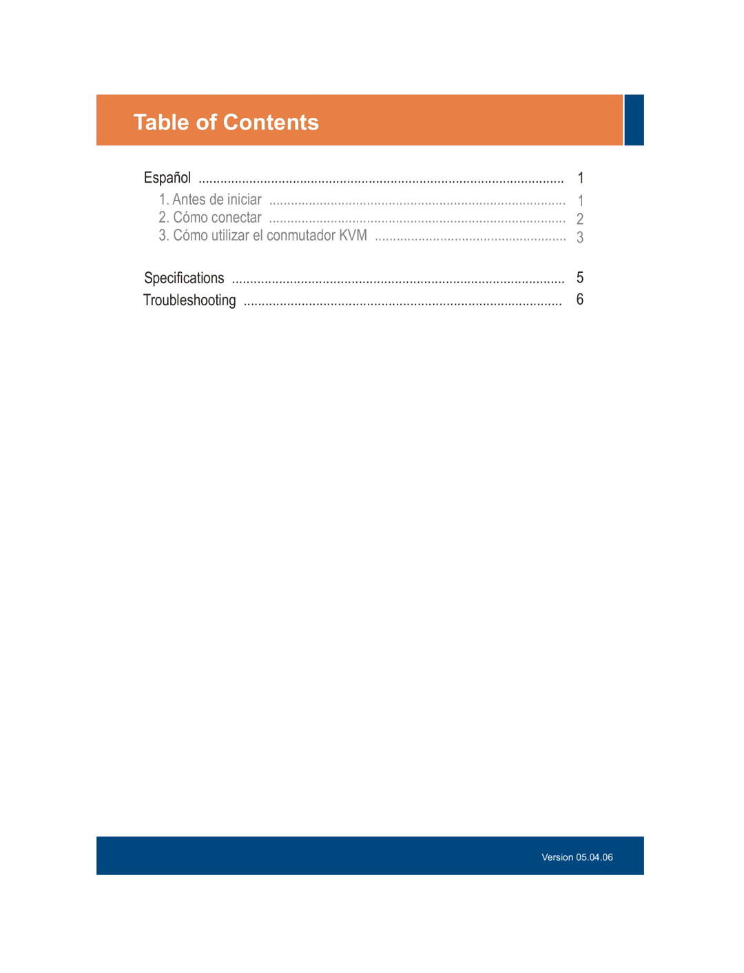 TRENDnet TK-408K manual Table of Contents 