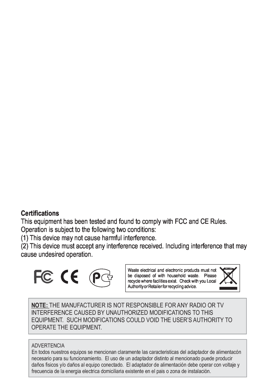 TRENDnet TK801R manual Certifications 