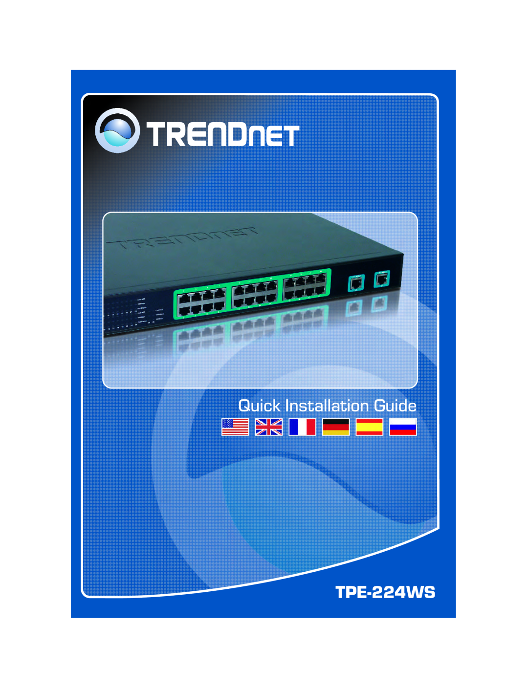 TRENDnet Utility CD-ROM manual Quick Installation Guide, TPE-224WS 