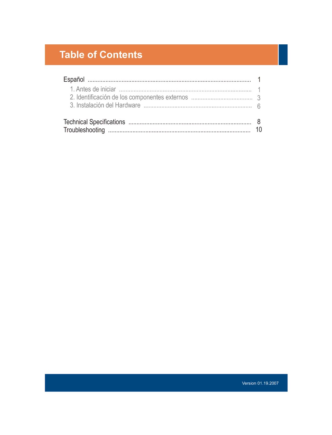 TRENDnet TPE-S44 manual Table of Contents 