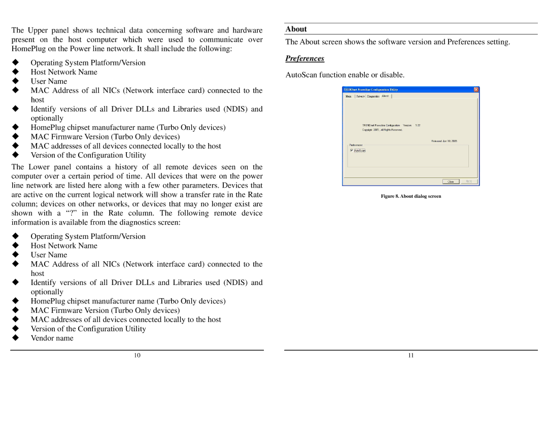 TRENDnet TPL-202E manual About dialog screen 