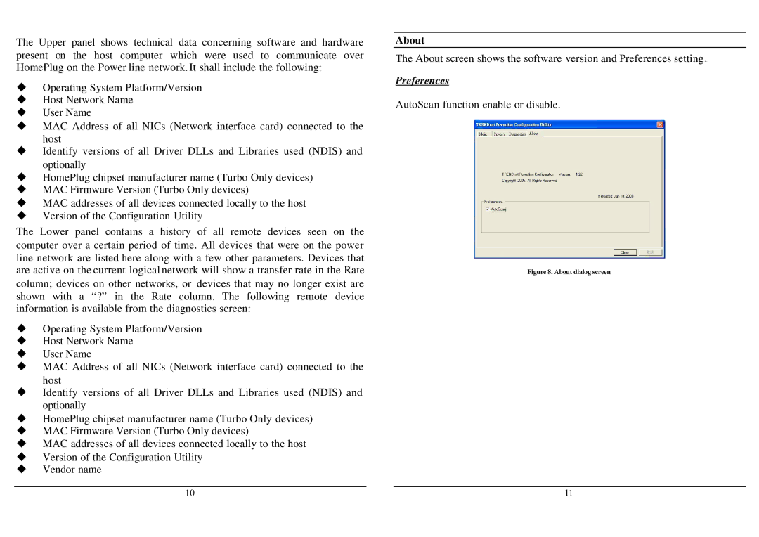 TRENDnet TPL-202E manual About dialog screen 