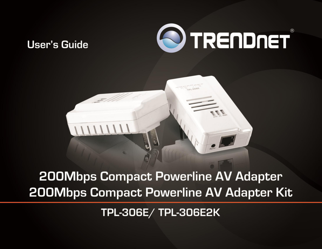 TRENDnet TPL306E2K manual TRENDnet User’s Guide, Cover Page 