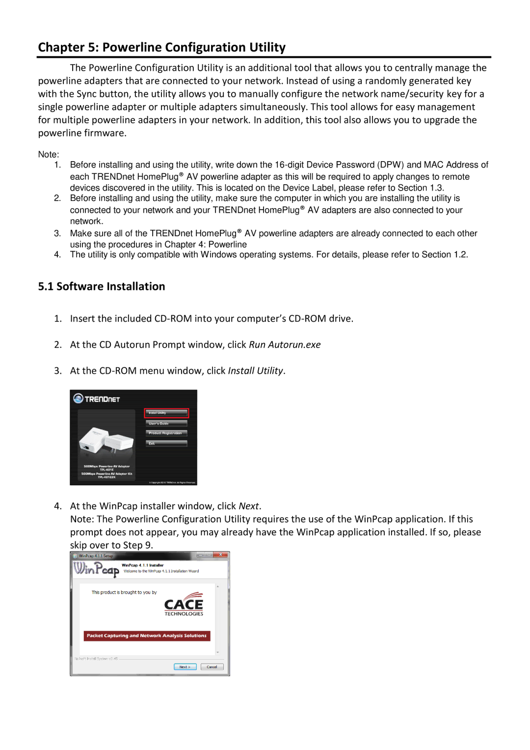 TRENDnet TPL310AP manual Powerline Configuration Utility, Software Installation 