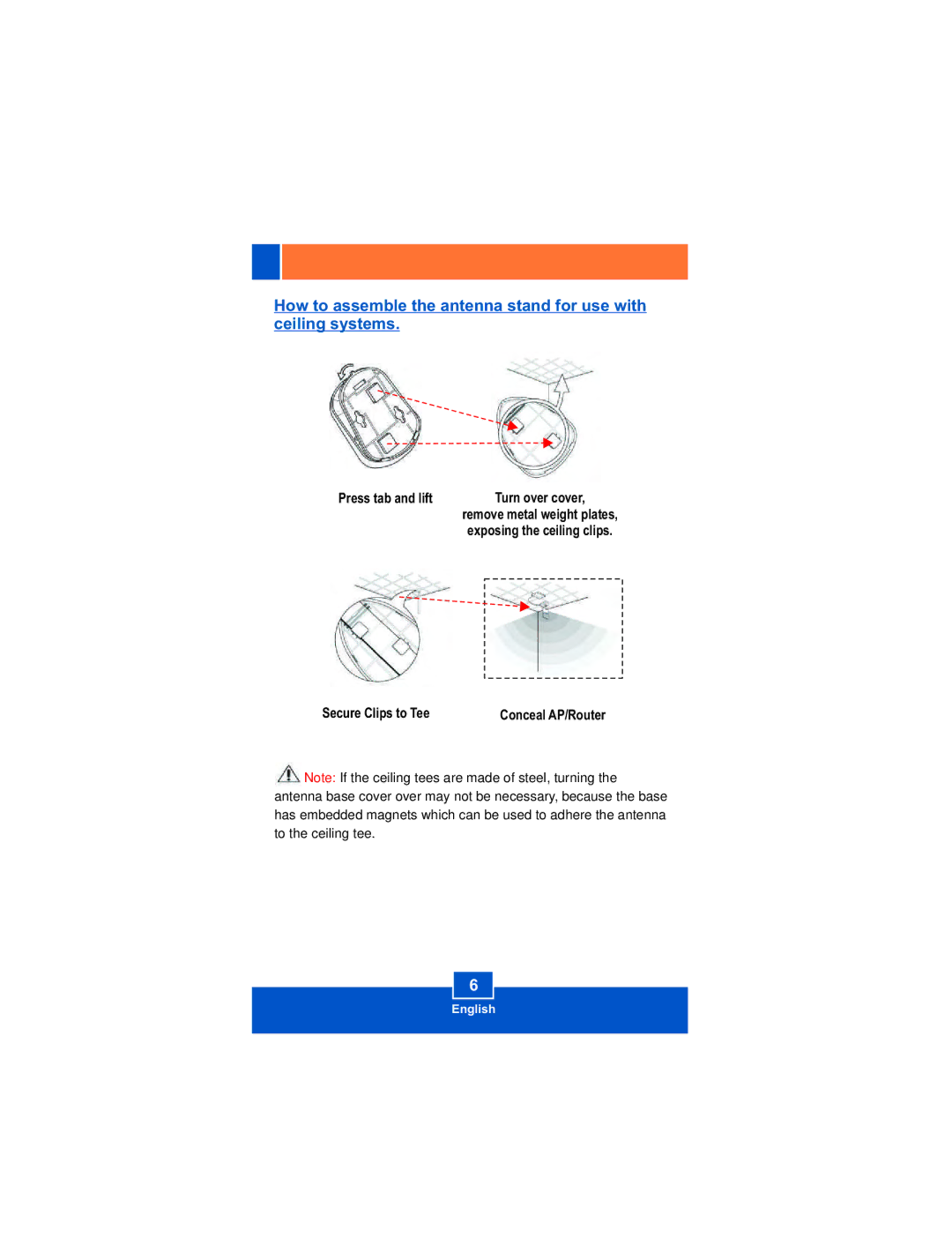 TRENDnet TEW-AI86DB, TRENDnet antenna manual Press tab and lift 