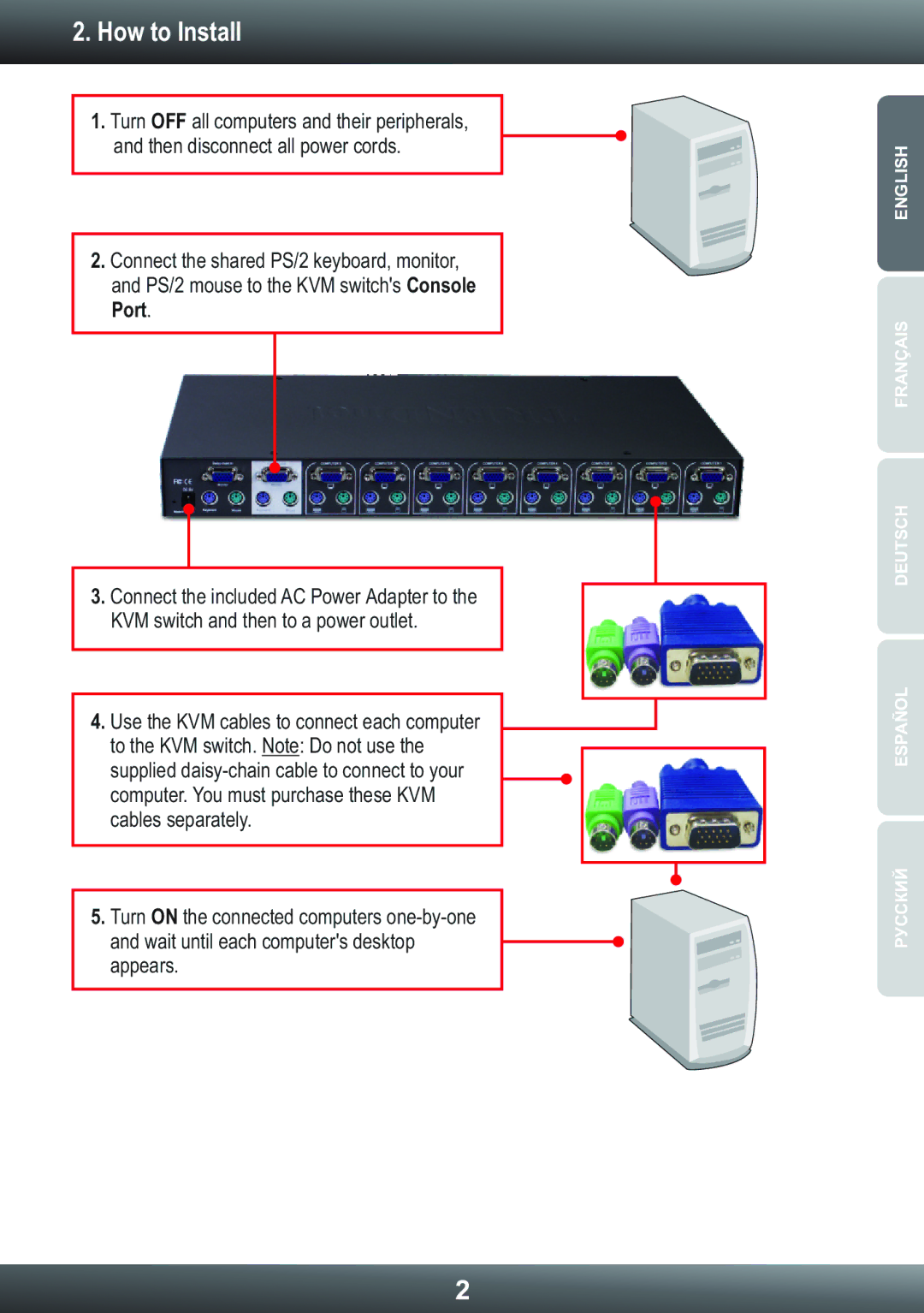 TRENDnet TRENDNET, TK-802R manual How to Install 