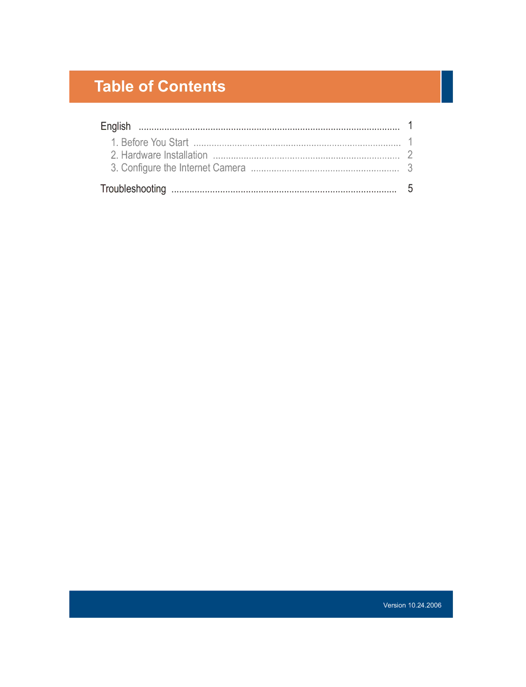 TRENDnet tv-ip400, TRENDNET, TV-IP400W manual Table of Contents 