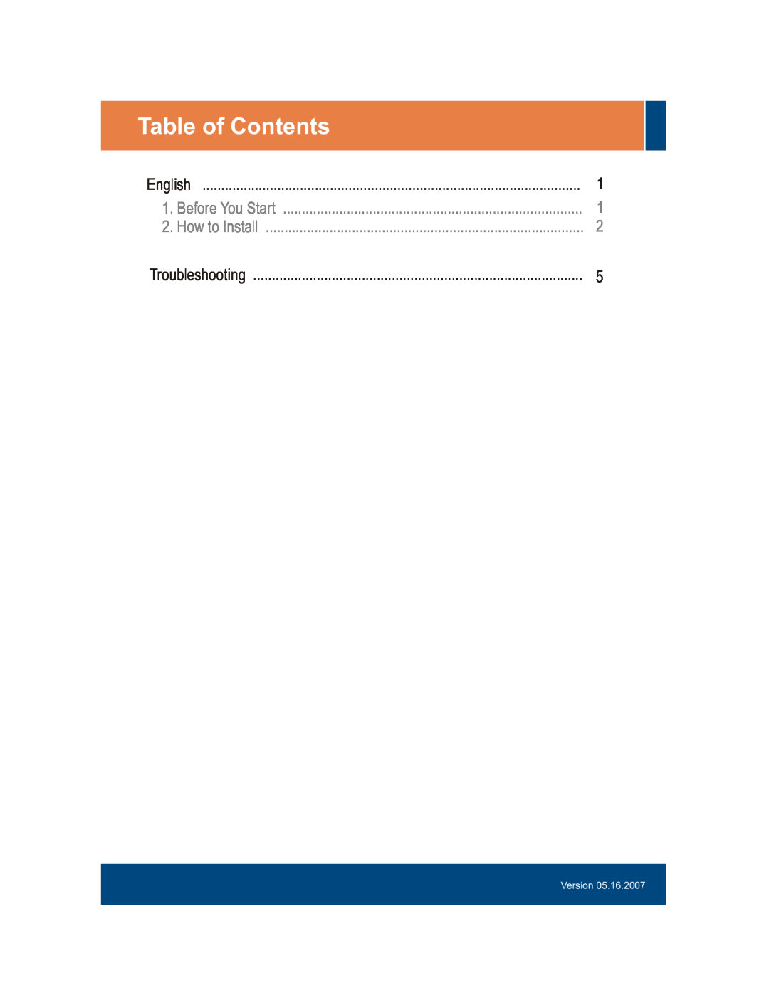 TRENDnet TU-S9 manual Table of Contents, English, Before You Start, How to Install, Version 