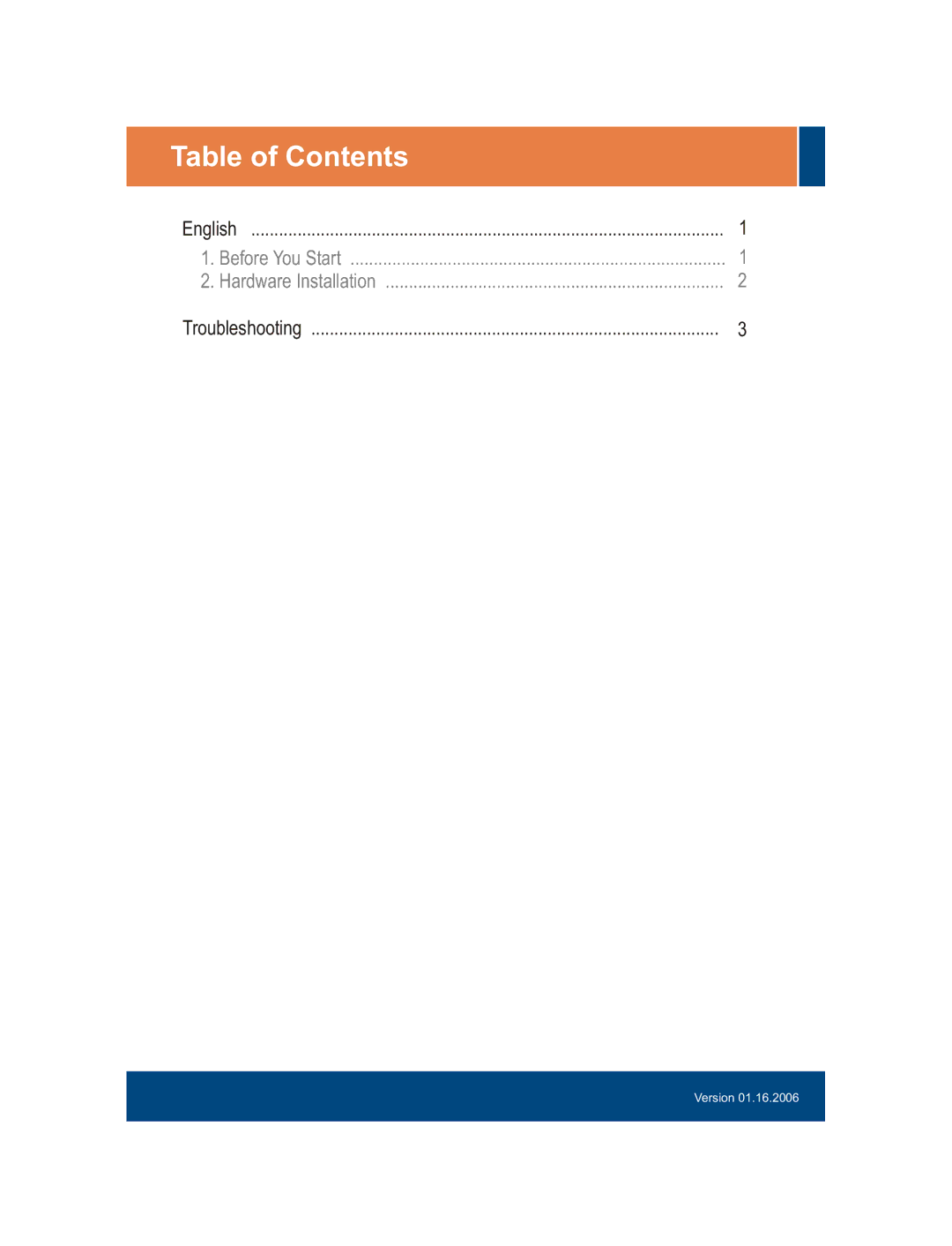 TRENDnet TU2-700 manual Table of Contents 