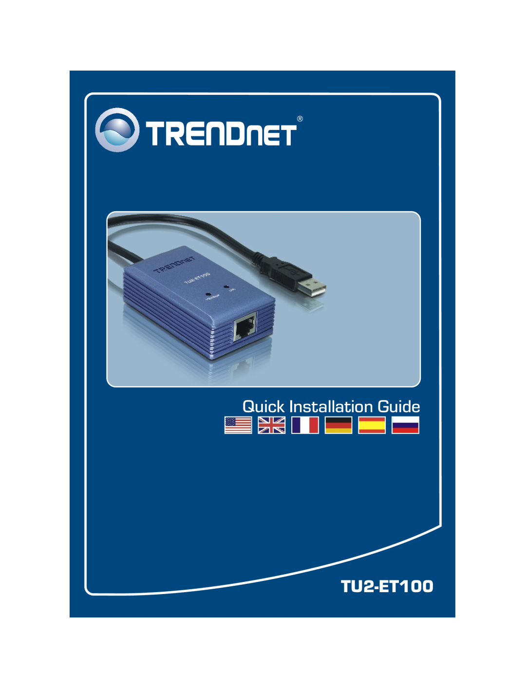 TRENDnet TU2-ET100 manual Quick Installation Guide 