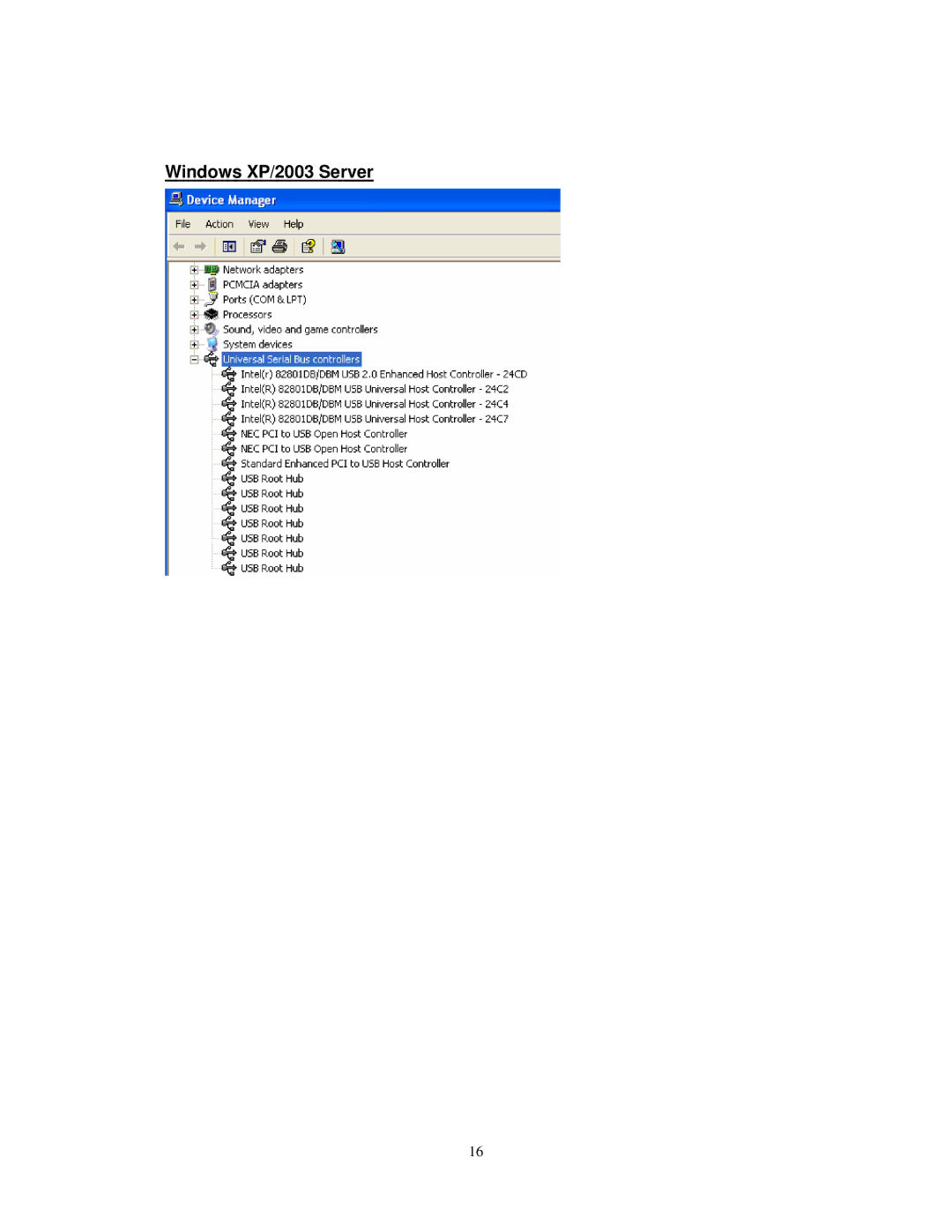 TRENDnet TU2-H2PC manual Windows XP/2003 Server 