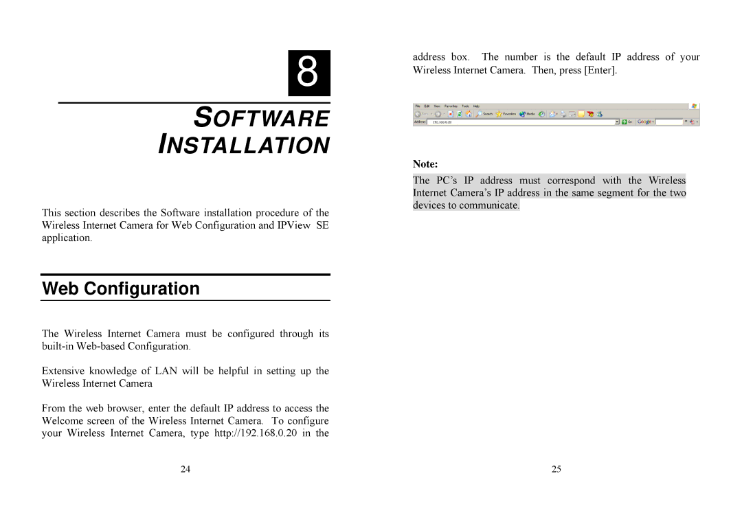 TRENDnet TV-IP100W manual Software Installation, Web Configuration 