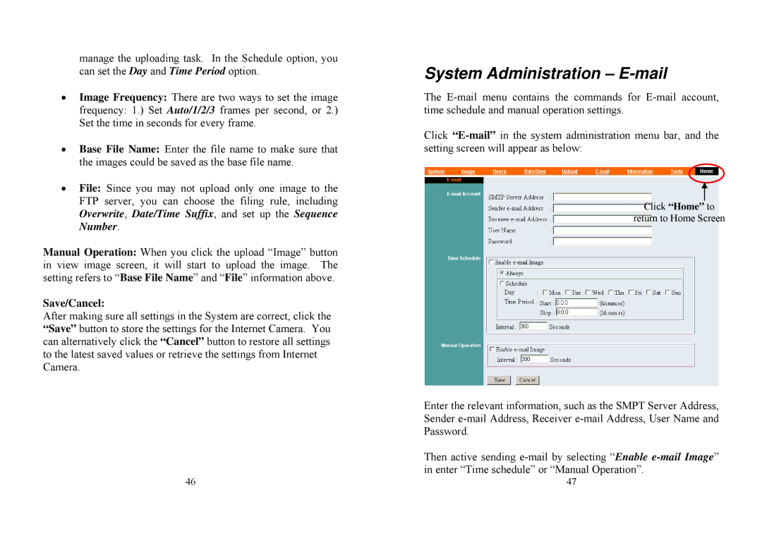 TRENDnet TV-IP100W manual System Administration E-mail 