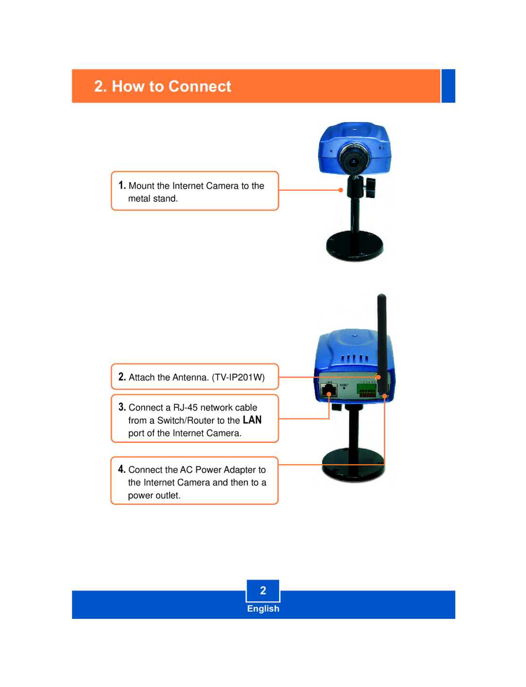 TRENDnet TV-IP201W manual How to Connect 