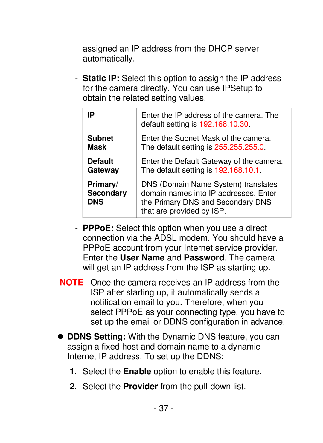 TRENDnet TV-IP252P, SecurView PoE Dome Internet Camera manual Dns 