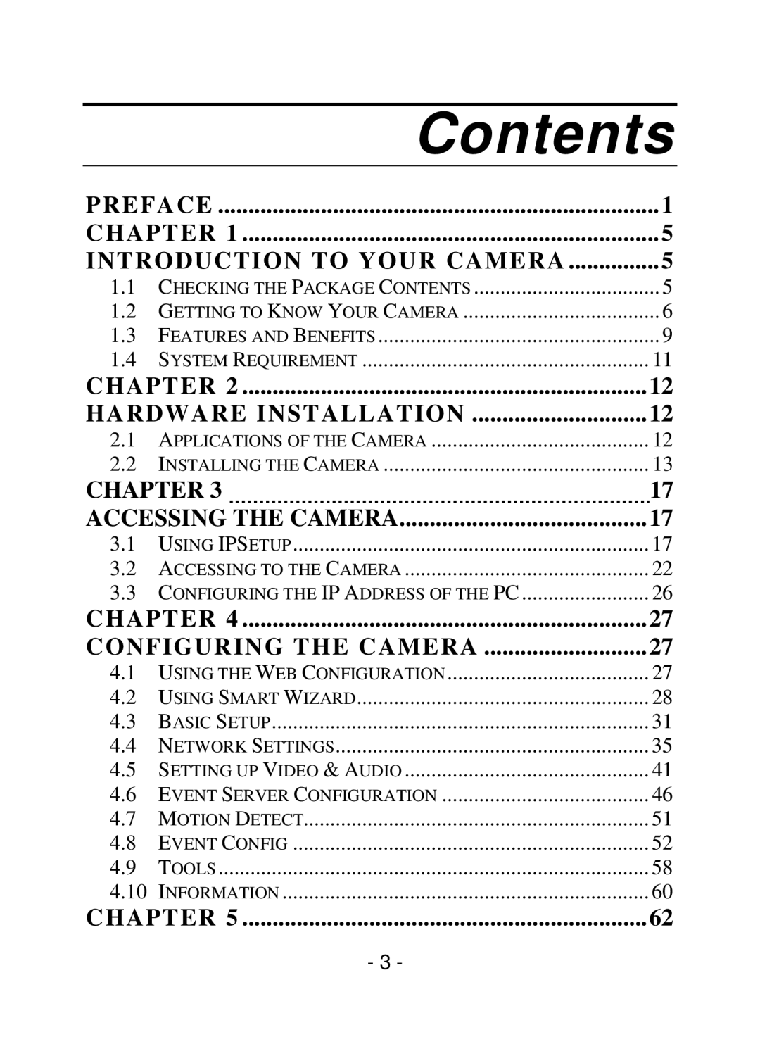 TRENDnet TV-IP252P, SecurView PoE Dome Internet Camera manual Contents 