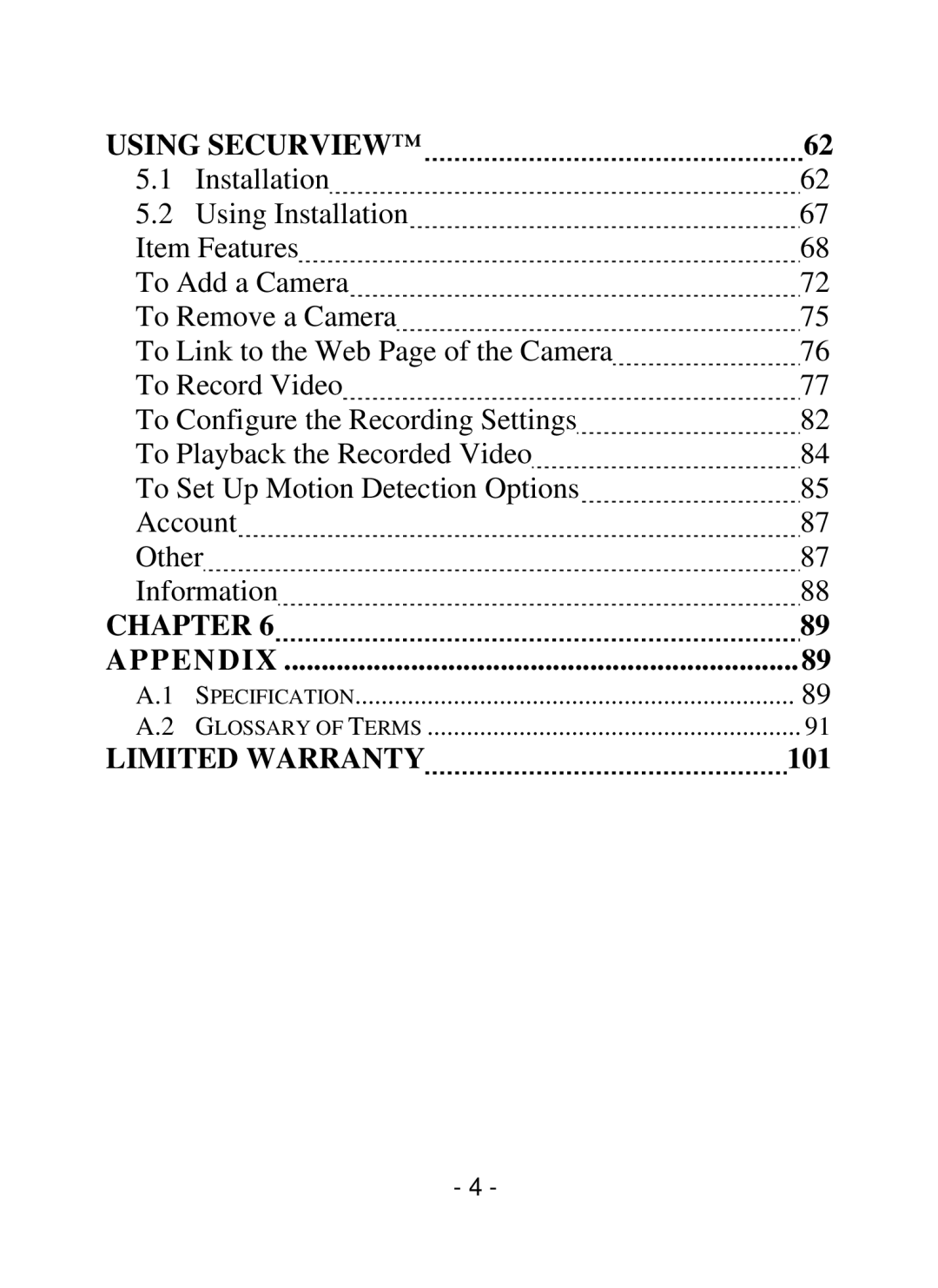 TRENDnet SecurView PoE Dome Internet Camera, TV-IP252P manual Chapter Appendix 