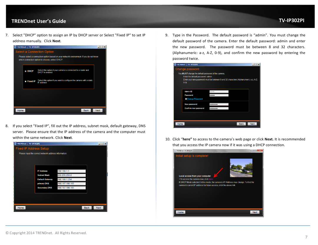 TRENDnet TV-IP302PI, Outdoor PoE Megapixel Day/Night Internet Camera manual 