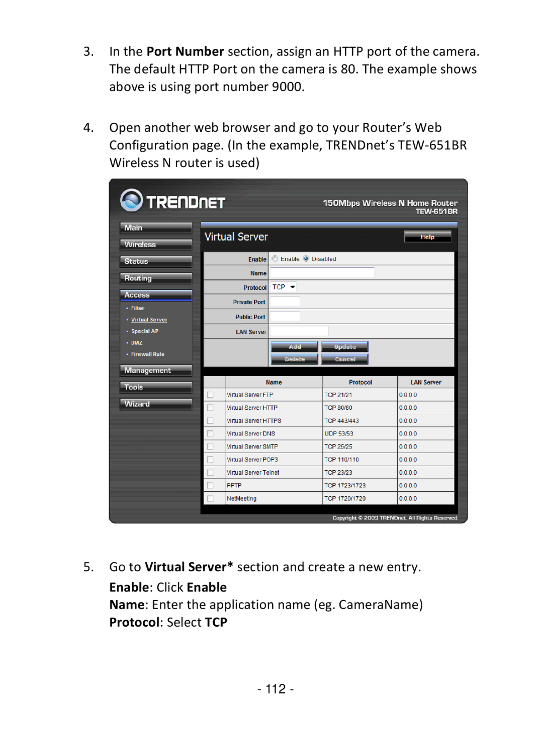 TRENDnet TV-IP322P manual Protocol Select TCP 