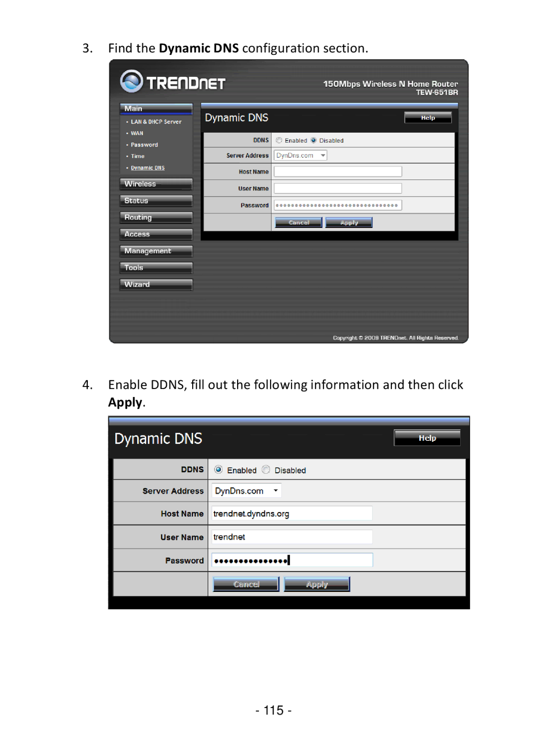 TRENDnet TV-IP322P manual 115 