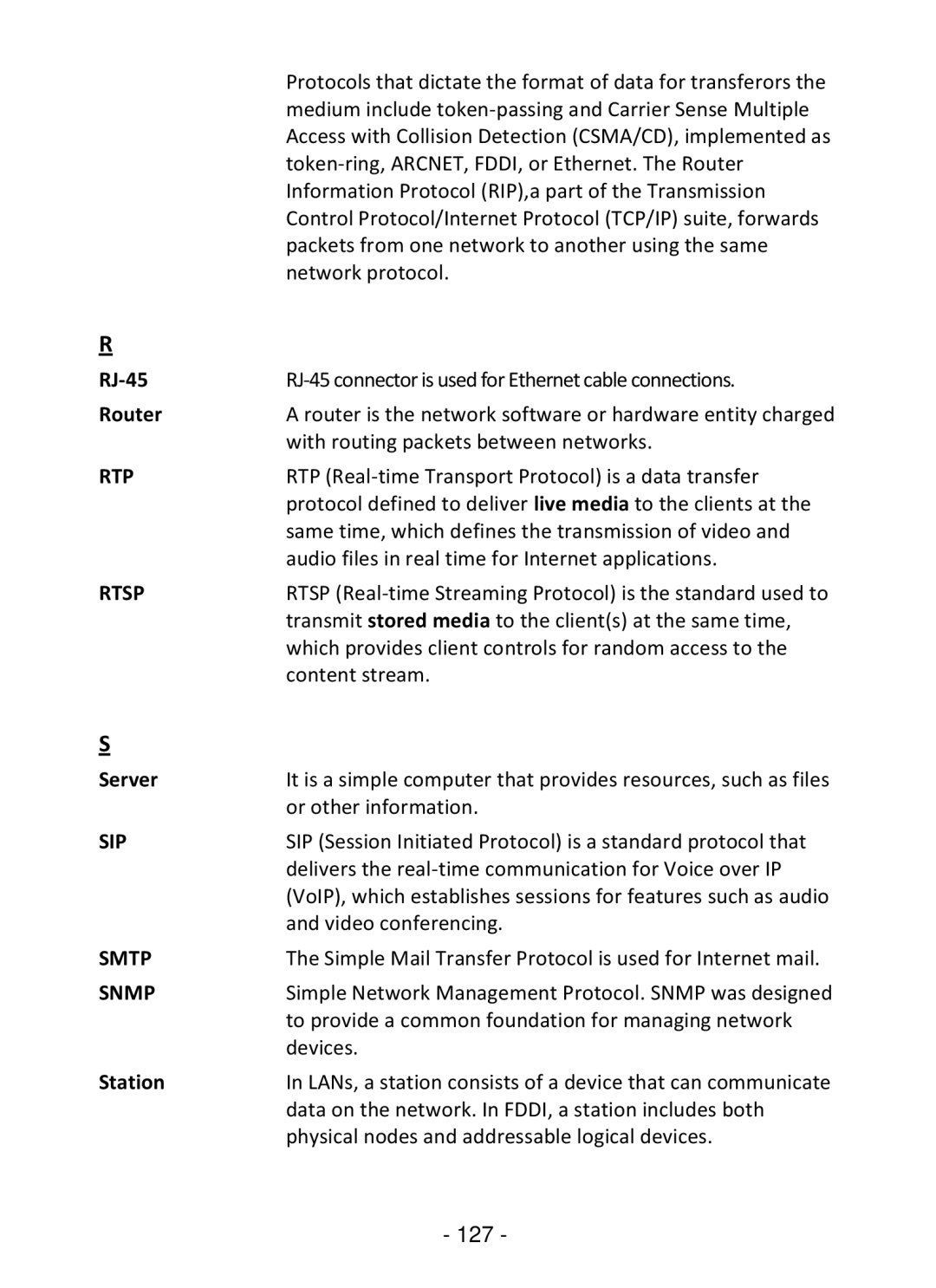 TRENDnet TV-IP322P manual RJ-45, Router, Server, Station 