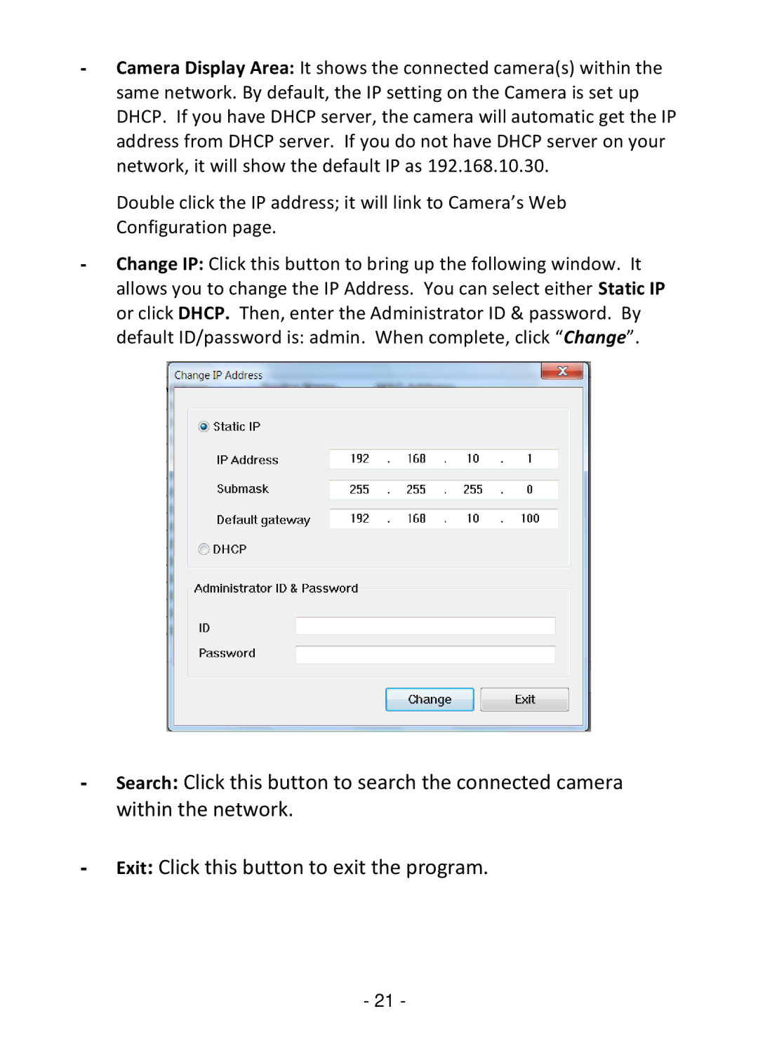 TRENDnet TV-IP322P manual 