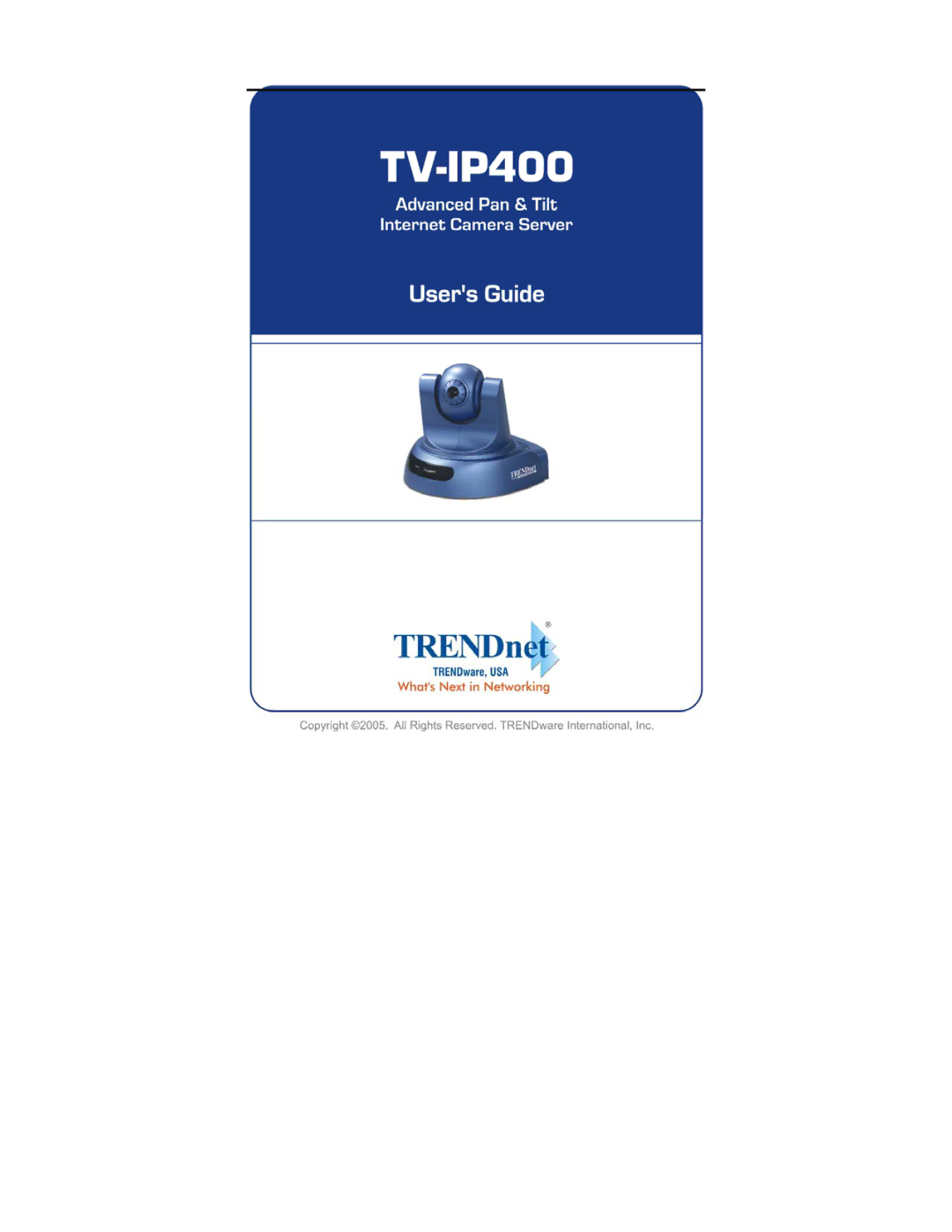 TRENDnet tv-ip400 manual 