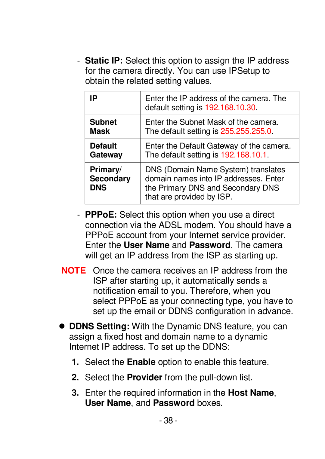 TRENDnet TVIP252P manual Dns 