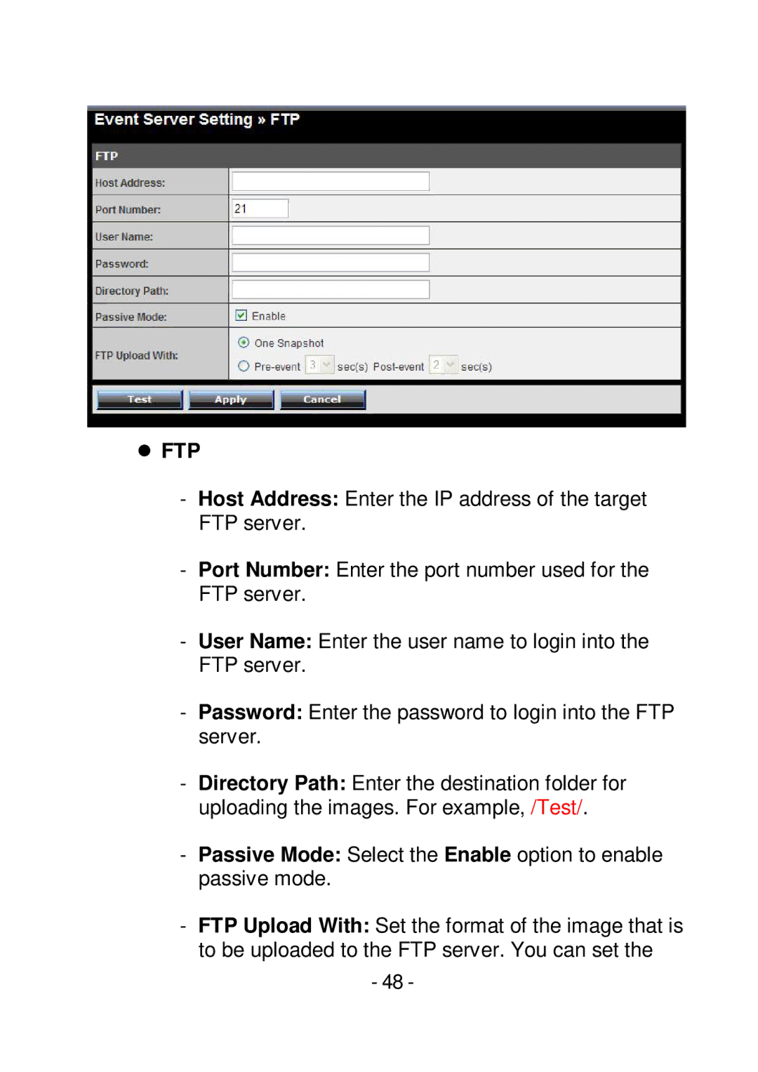 TRENDnet TVIP252P manual  Ftp 