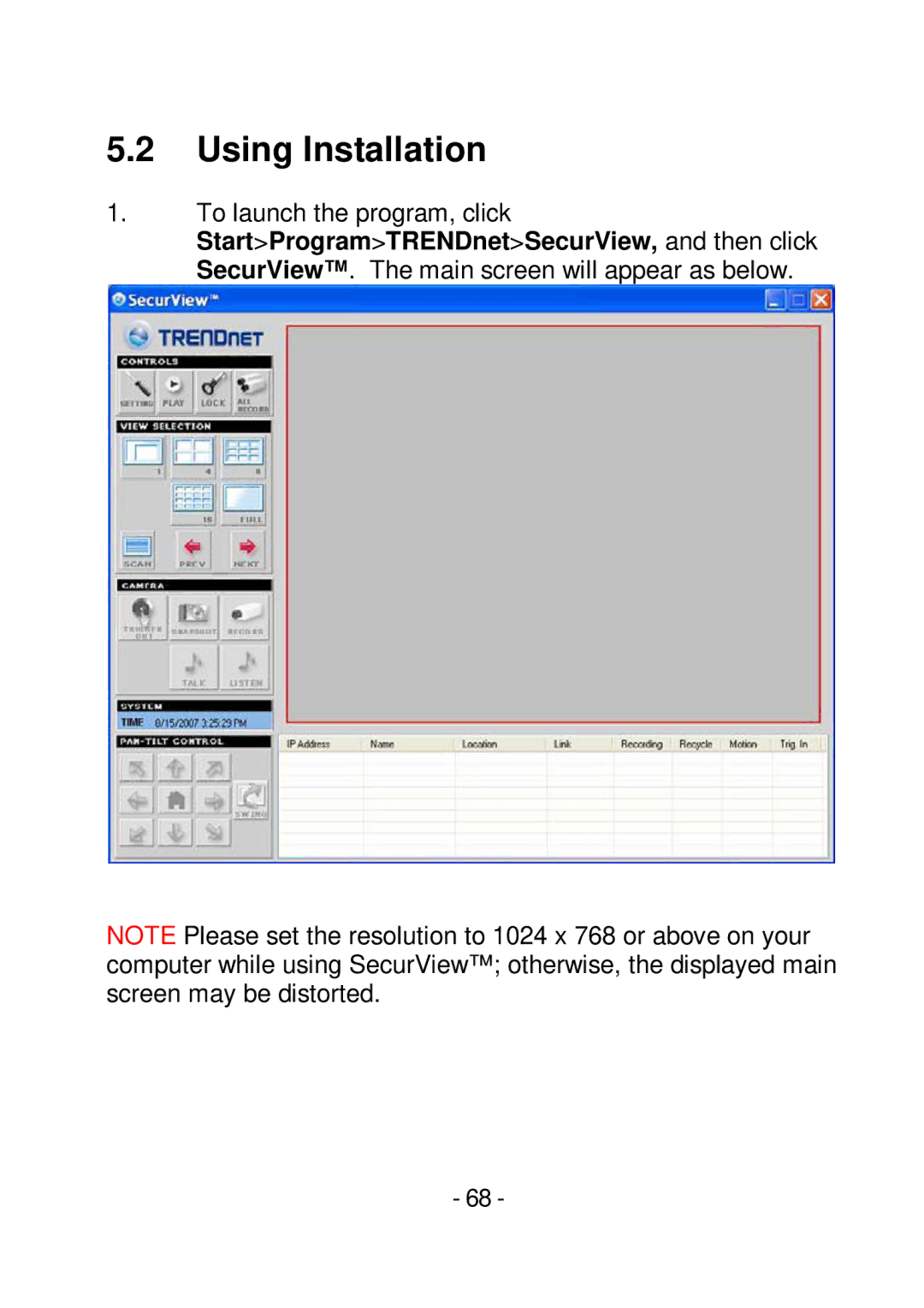 TRENDnet TVIP252P manual Using Installation 