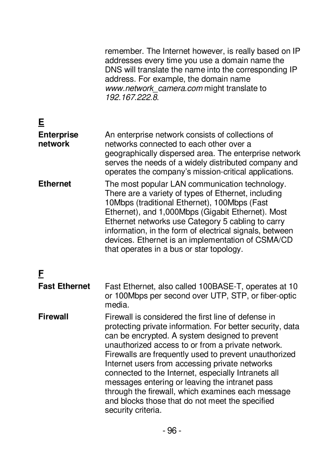 TRENDnet TVIP252P manual Enterprise 